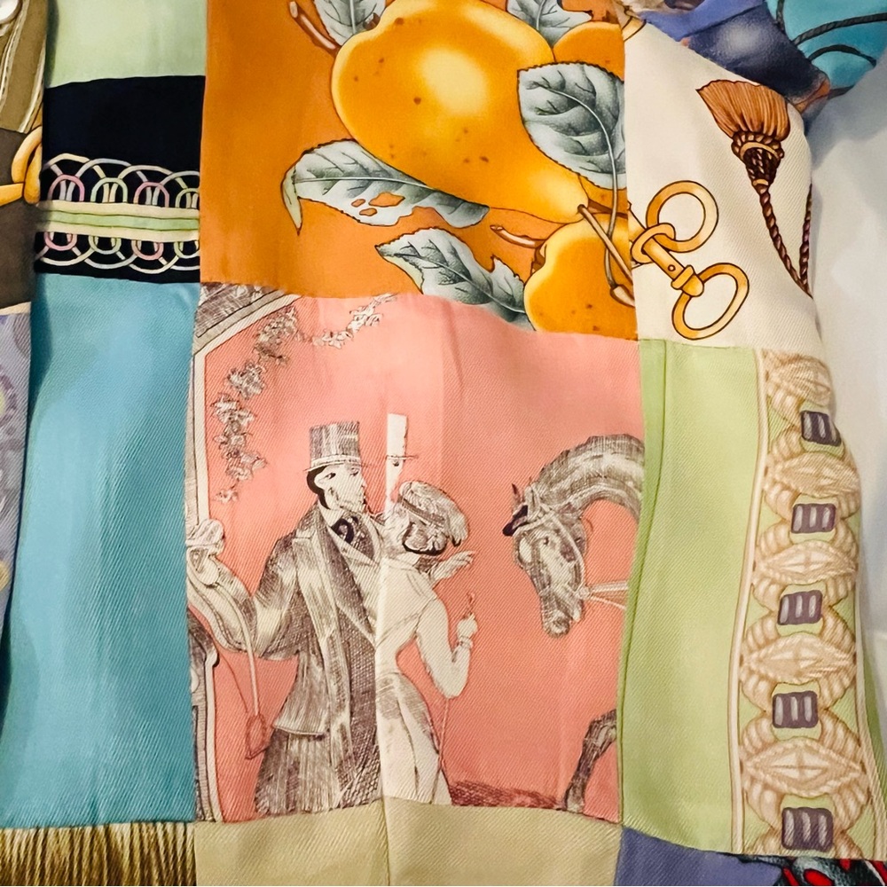 VTG J McGlaughlin Silk Collage Print Blouse Sz 6 - Picture 6 of 12
